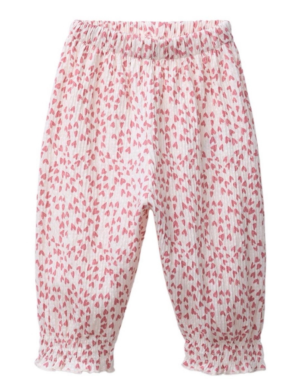 Pink Heart-Print Pants
